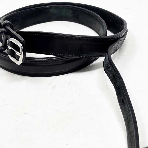 Yoder Leather Company Mens Black Premium Genuine Leather Belt Size 44 Amish - Picture 3 of 8